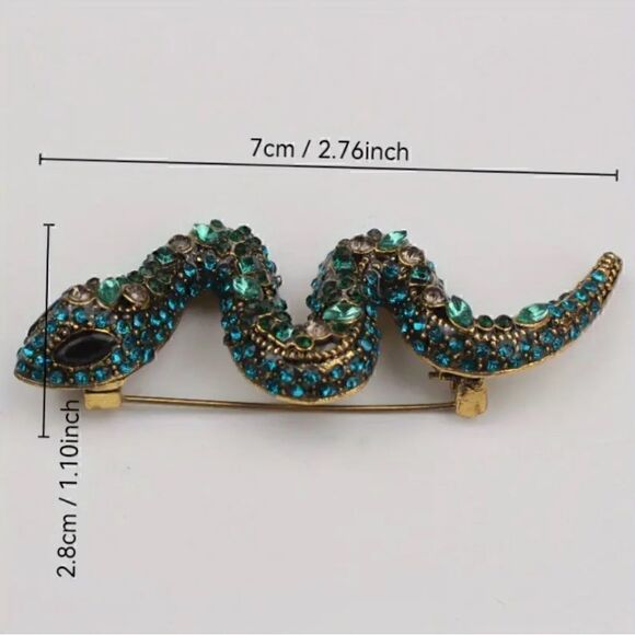 🐍 NEW sparkling slithering snake brooch 🐍 - Picture 4 of 6